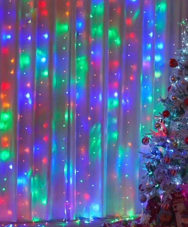 Гірлянда штора 240 LED 3 м*1.5м, Мультик колір