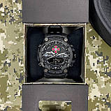 Тактичний багатофункціональний годинник Patriot 001 Black ЗСУ Tactic UA + Коробка, фото 4