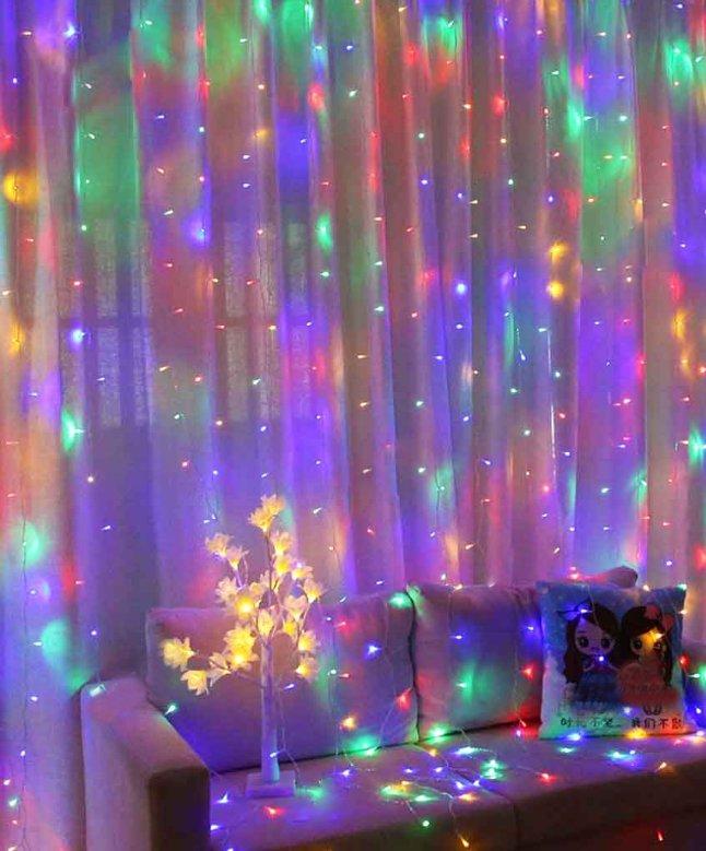 Гірлянда штора 120 LED 1.8 м*1,2 м, Мультик колір