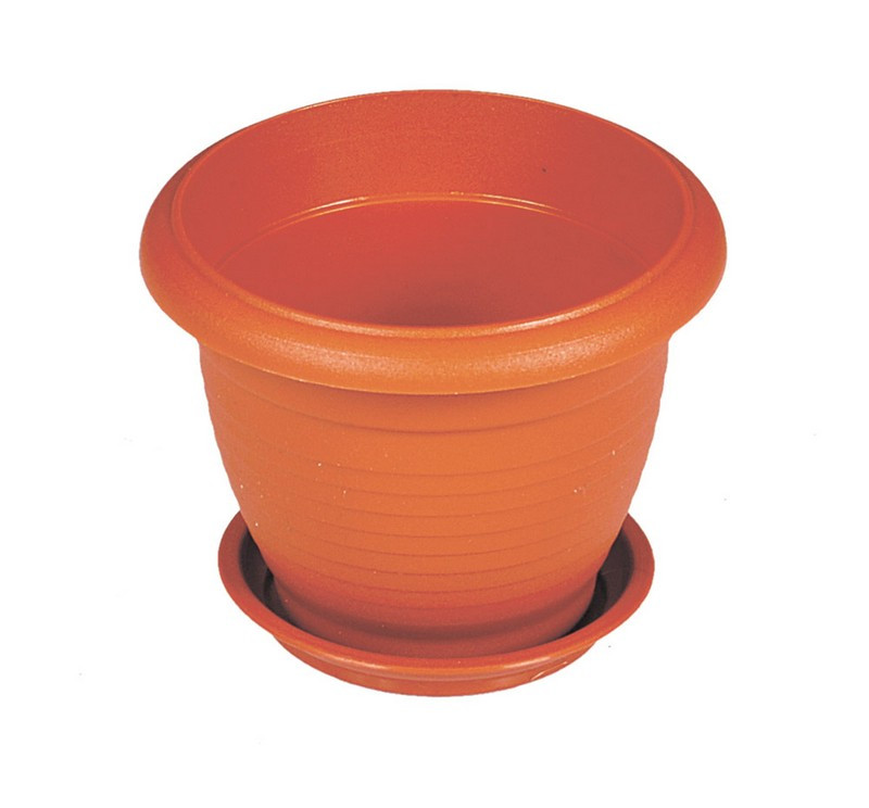 Горщик квітковий ГОСПОДАР "РІМ" Ø 8 см коричневий 92-8018, фото 1