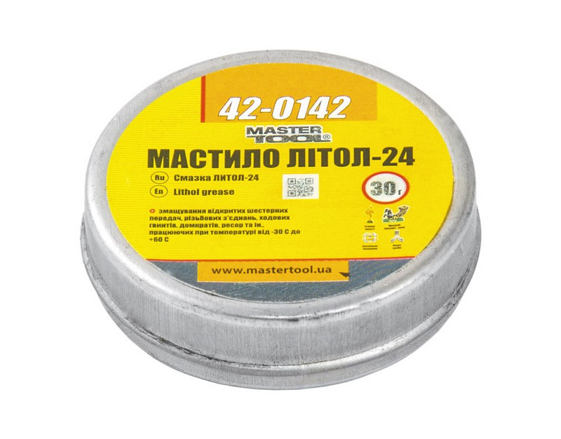 Мастило MASTERTOOL Літол-24 30 г жість 42-0142, фото 1