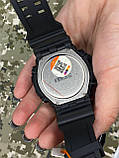 Тактичний багатофункціональний годинник Patriot 001 Black-Red ЗСУ Tactic UA + Коробка Camo, фото 5