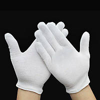 Перчатки трикотажные белые, размер М