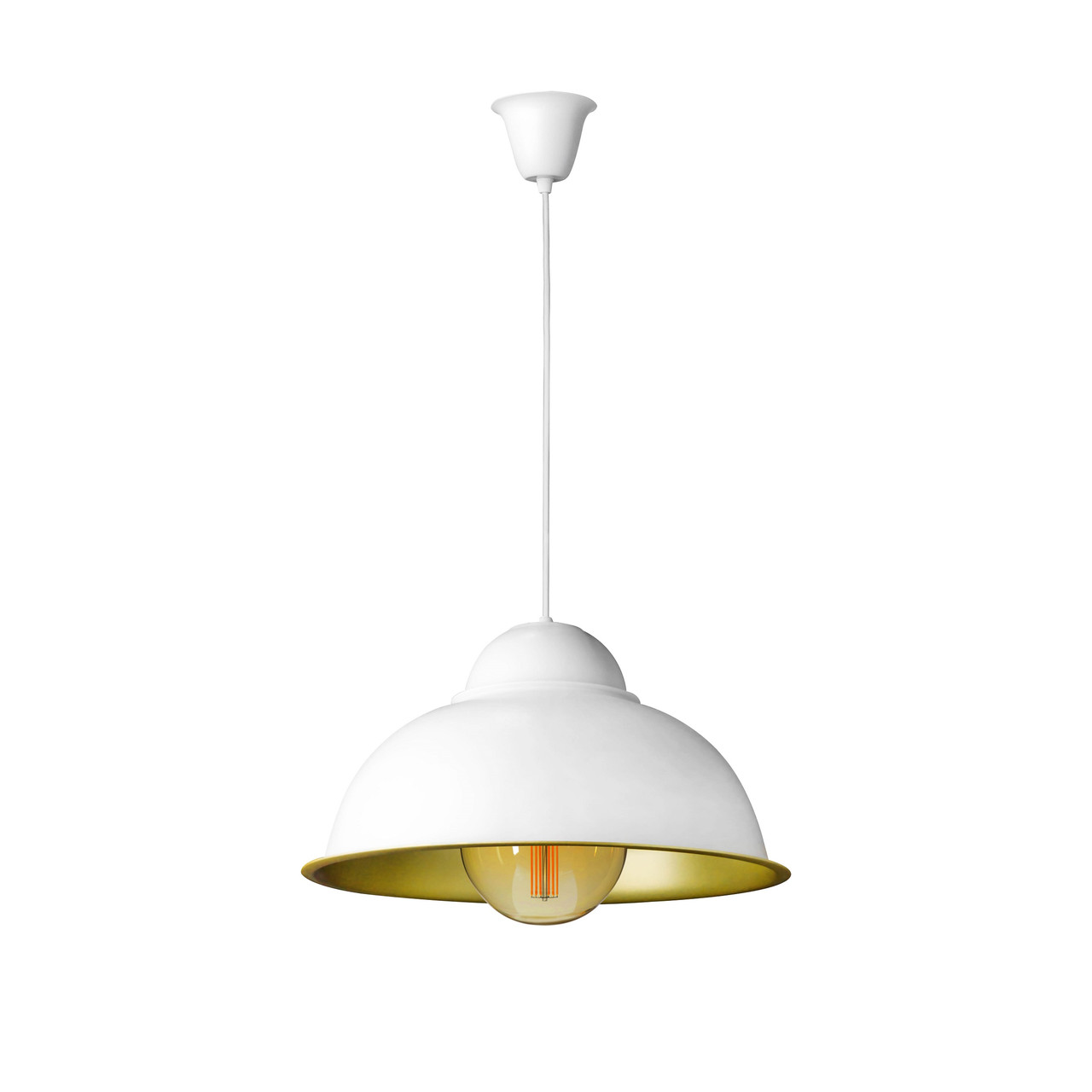 Світильник підвісний у стилі лофт MSK Electric Dome СП 3614 WH+GD