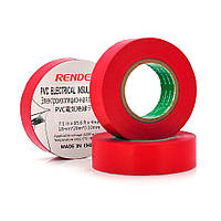 Ізолента RENDER 0,19 мм * 16 мм * 7м (червона), temp: -10 + 80 ° С, 2000V, розтяж-180%, міцність 20Н / см,