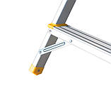 Драбина алюмінієва MASTERTOOL 4 щаблі h = 850 мм max 150 кг 79-1104, фото 8