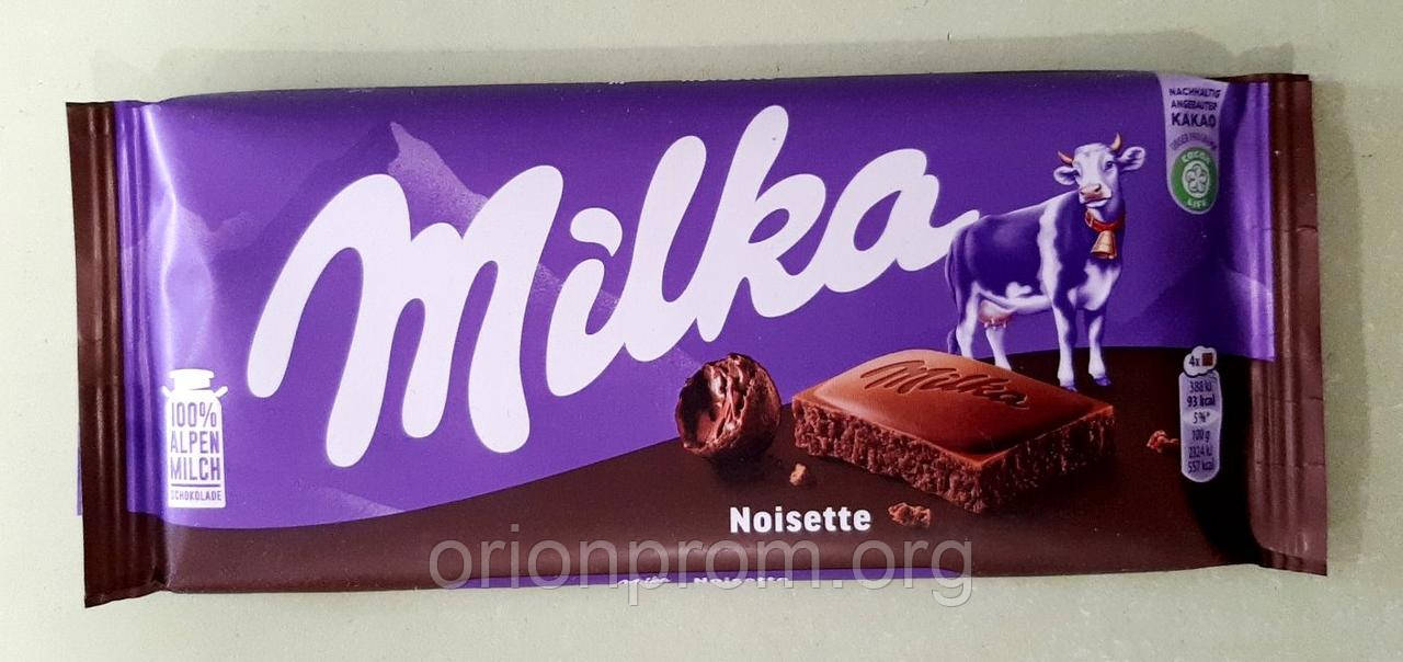 Шоколад Milka з горіховим кремом молочний 100 г