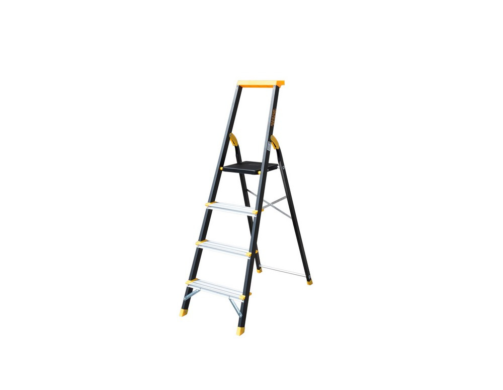 Драбина MASTERTOOL сталь + алюміній 4 щаблі h=846 мм max 150 кг 79-1204, фото 1