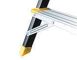 Драбина MASTERTOOL сталь + алюміній 4 щаблі h=846 мм max 150 кг 79-1204, фото 8