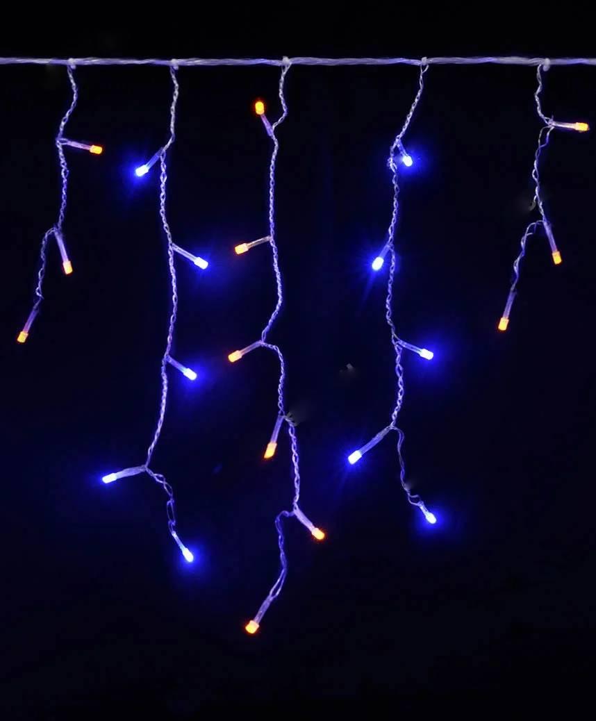 Гірлянда бахрома 120 LED 3 м*0.5м, Жовто-синій колір, фото 1