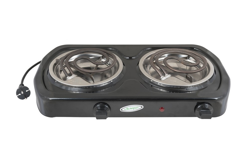 Електроплита двоконфоркова ЛЕМІРА ЕПТ2-Т "Два вузьких тіна" 2х2.0 кВт/220 В 94-0118, фото 1