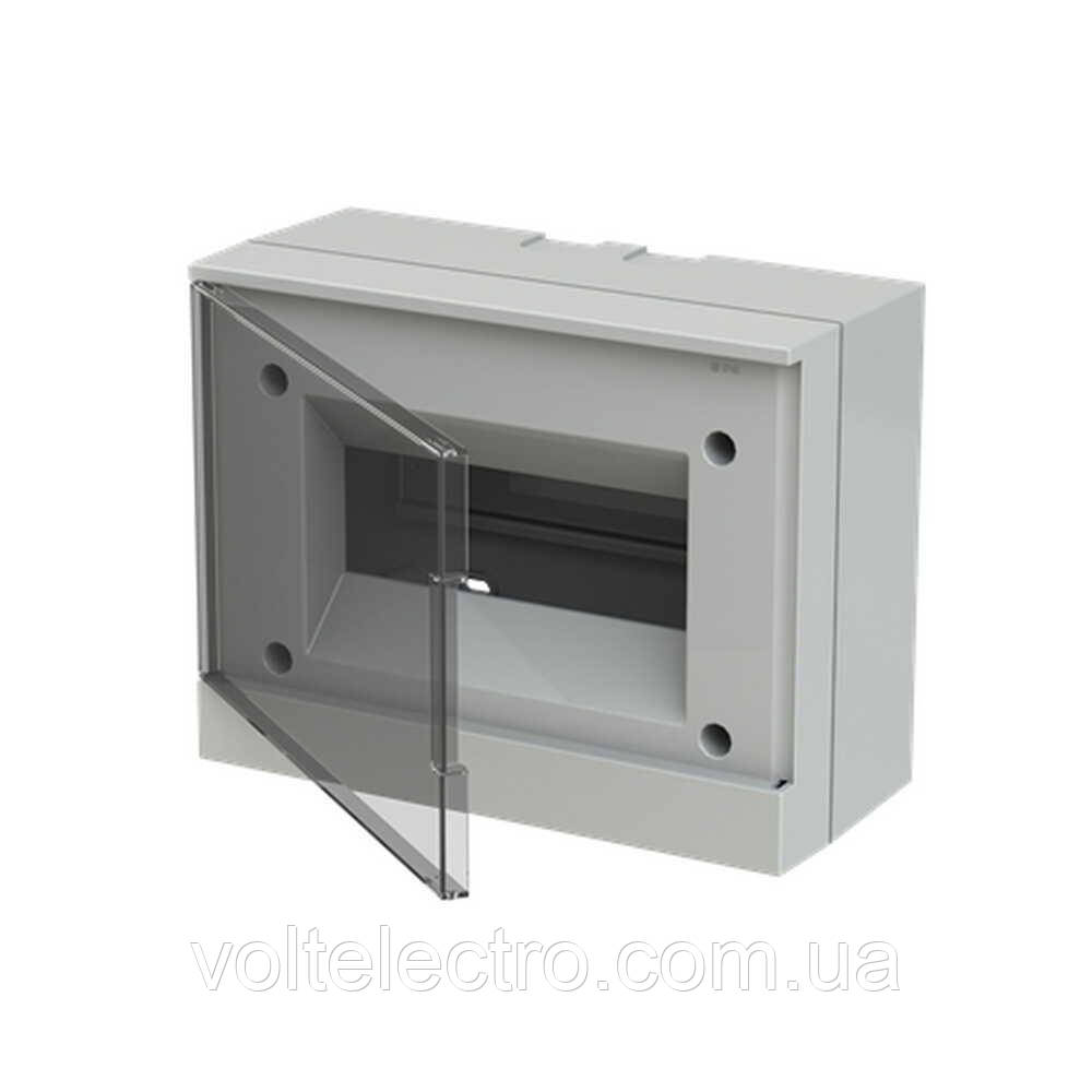 Щит Basic E IP40 8 модулей встроенный прозрачная дверь с винтовыми N/PE клемником. 10 подкл., ABB, фото 1