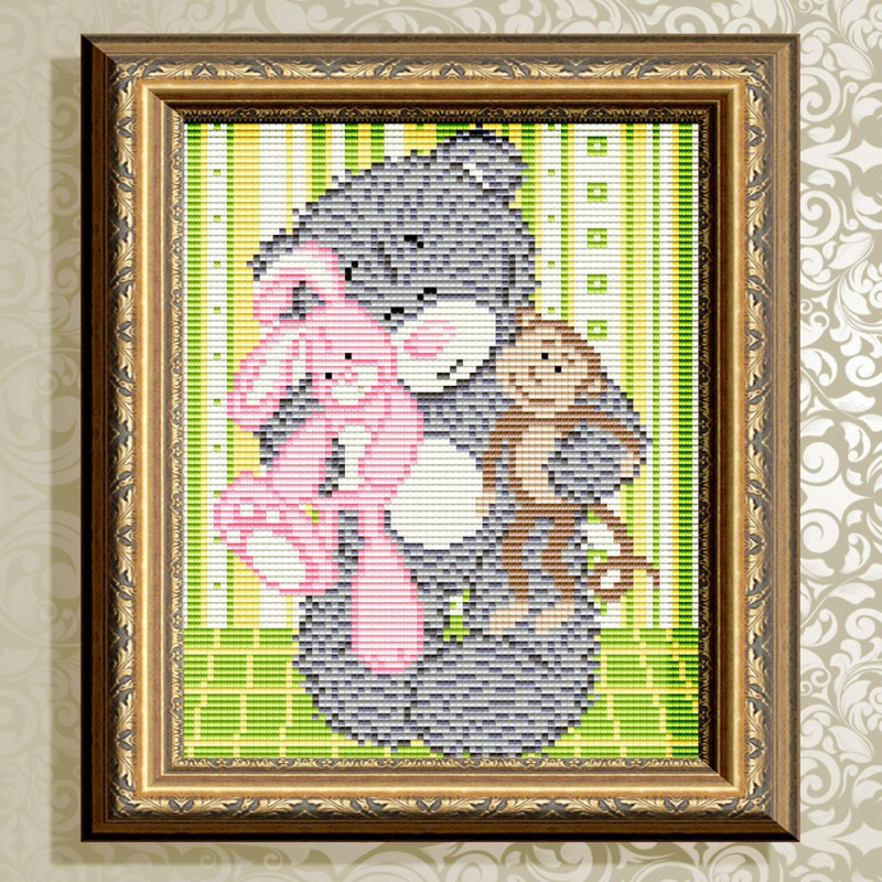 Ат5537. Мишко з іграшками, фото 1