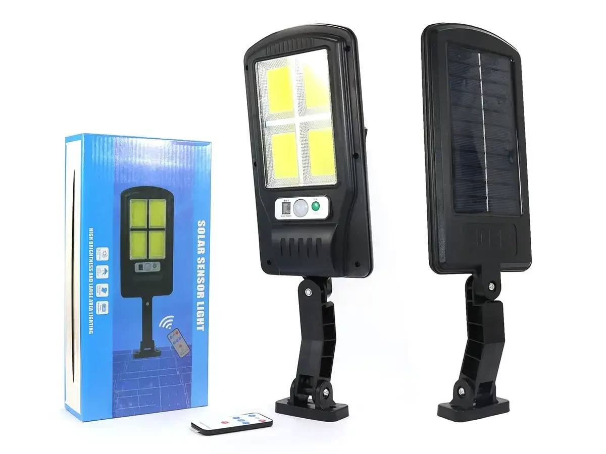 Вуличний Ліхтар Лампа Діодна на Сонячній Батарі Bailong Solar день-ніч BL-BK — 120-4COB