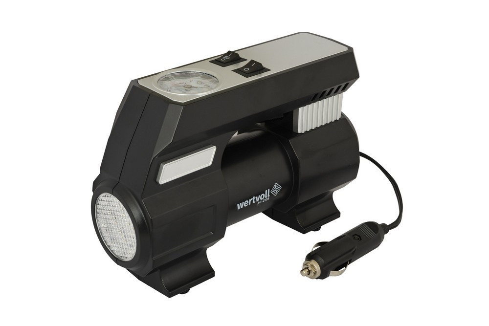 Компресор автомобільний WERTVOLL 12 V 150 PSI 8 A 100 Вт 35 л/хв AC-2135, фото 1