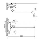 Змішувач для ванни WEZER JIK7-A102, хром, фото 3