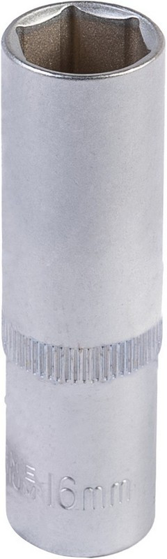 Насадка торцева 6-гранна подовжена MASTERTOOL 1/2" 16 мм CRV 78-0516, фото 1