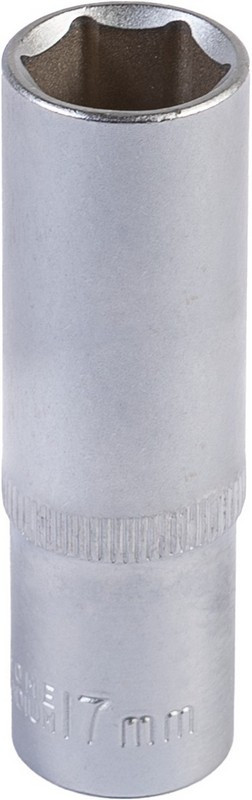 Насадка торцева 6-гранна подовжена MASTERTOOL 1/2" 17 мм CRV 78-0517, фото 1