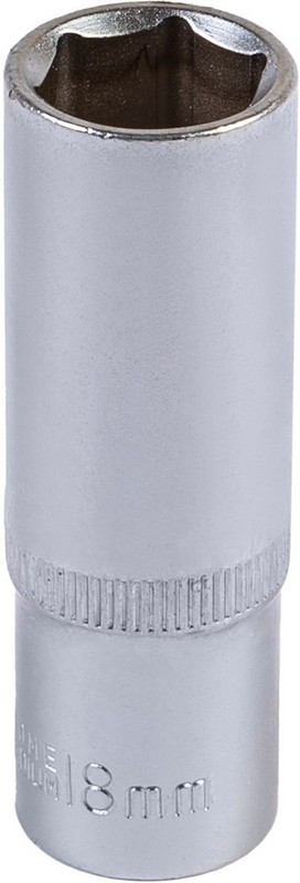 Насадка торцева 6-гранна подовжена MASTERTOOL 1/2" 18 мм CRV 78-0518