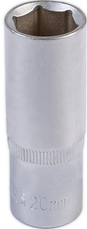 Насадка торцева 6-гранна подовжена MASTERTOOL 1/2" 20 мм CRV 78-0520, фото 1