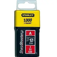 Скобы тип А высотой 12 мм, для степлера ручного Light Duty, в упаковке 1000 шт STANLEY 1-TRA208T