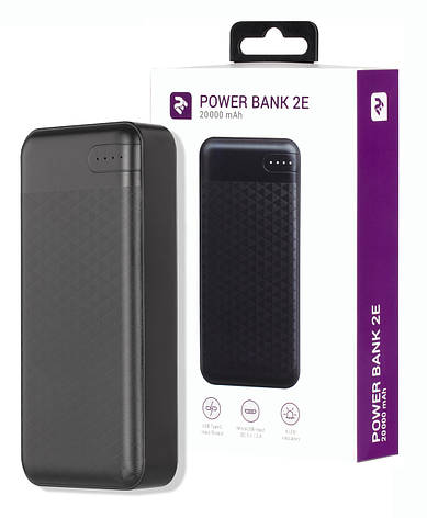 УМБ Power Bank (зовнішній акумулятор) 2E 20000 mAh PB2004PD Повербанк (павербанк) Чорний, фото 2