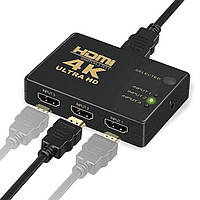 Пасивний HDMI свіч з пультом дистанційного керування IR, 1080р, 1,4 версія, 1 => 3 порту, Blister