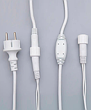 Гірлянда вулична Бахорма 150 LED+FLASH, 9 м*0,6 м, Білий каучук 3.3 мм, Теплий білий колір, фото 7