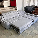 Новий кутовий розкладний тканинний диван з нішею, фото 9