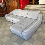 Новий кутовий розкладний тканинний диван з нішею, фото 8