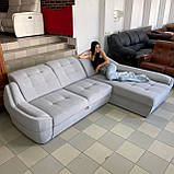 Новий кутовий розкладний тканинний диван з нішею, фото 7
