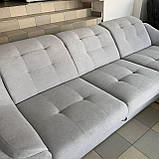 Новий кутовий розкладний тканинний диван з нішею, фото 10