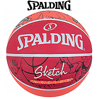 М'яч баскетбольний спортивний ігровий м'яч для баскетболу Spalding Sketch Drible, розмір №7