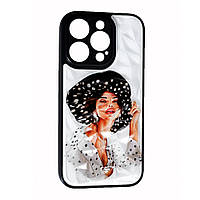 TPU чехол Prisma Ladies на iPhone 14 Pro Max (на айфон 14 про макс) Girl in a hat