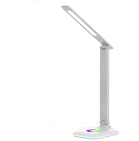 Світлодіодна настільна лампа DE-1729 9W біла, RGB нічник, сенсор, димер Код. 58378