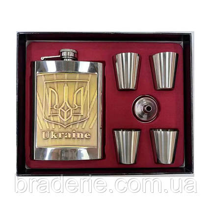 Подарунковий набір фляга з чарками TZ-13 Україна, фото 1