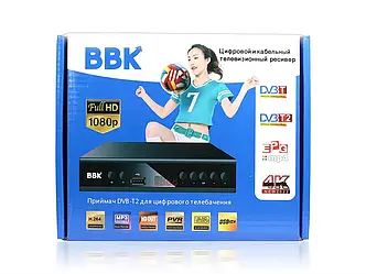 Цифровий ефірний приймач з екраном DVB-T2 IPTV/YouTube/WiFi/MP4/4K/1080 BBK 60шт 7914