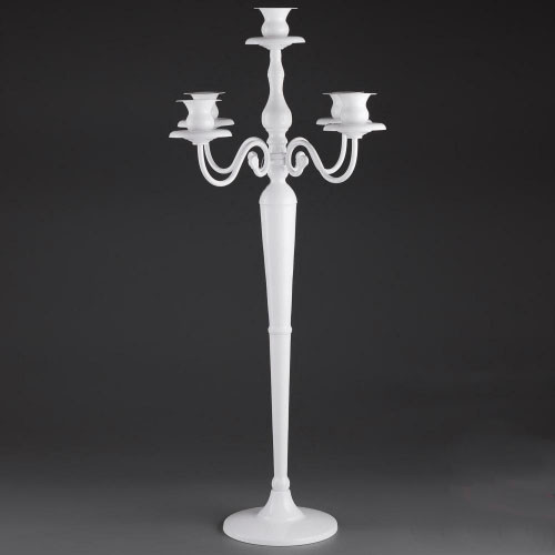 Стильный белый напольный подсвечник на 5 свечей (77 см, металл). Для декора, для торжественных мероприятий - фото 2 - id-p282220313