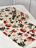 Серветка-підкладка Новорічна під тарілку, гобеленова Limaso, фото 2