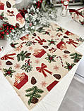 Серветка-підкладка Новорічна під тарілку, гобеленова Limaso, фото 5