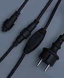 Гірлянда вулична БАХРОМА 100 LED+FLASH 3,3 м*0,7 м, чорний каучук 3.3 мм, Білий колір, фото 3