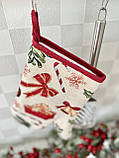 Рукавиця прихватка кухонна Новорічна LiMaSo гобелен, фото 2