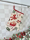 Рукавиця прихватка кухонна Новорічна LiMaSo гобелен, фото 3