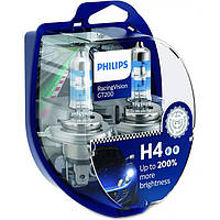 Галогенная лампа Philips RacingVision GT200 H4 +200% 12V 60W