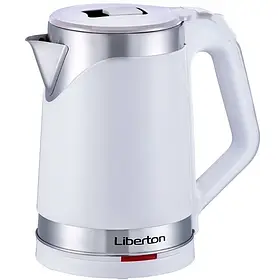 Чайник LIBERTON LEK-2201 White (Пластик, 2.2 л, Білий, 1500 Вт, подвійна стінка)