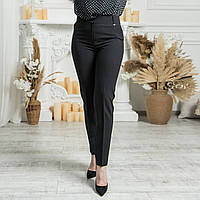 Женские брюки "Прада", ткань тиар, в поясе резинка, размеры 48,50 черные
