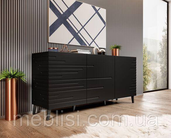 Чорний комод NOVA 155 (чорний мат) (Cama)