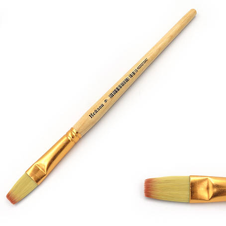 Пензлик нейлон № 9 плоский, фото 1