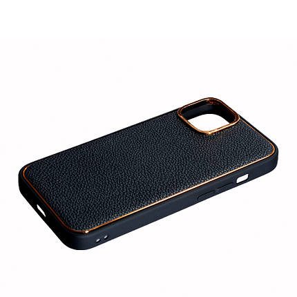 TPU чохол Leather New на iPhone 14 Plus (на айфон 14 плюс) чорний, фото 2