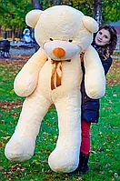 Огромный бежевый мишка 2 м на подарок для любимой девушки, Качественная мягкая плюшевая игрушка медведь